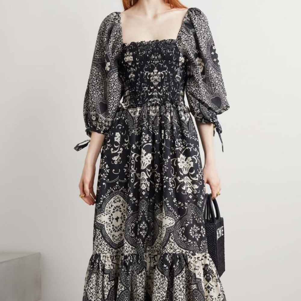 Cara Cara dress XS black scrollwork